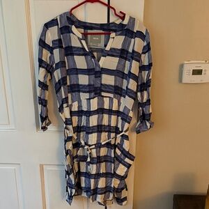 Maeve Navy and Cream Striped Top